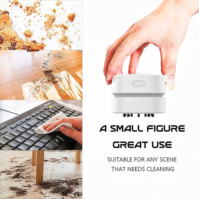 TRZLIFE Desk Vacuum Cleaner, Portable USB Rechargeable Mini Handheld Cleaner - Image 9