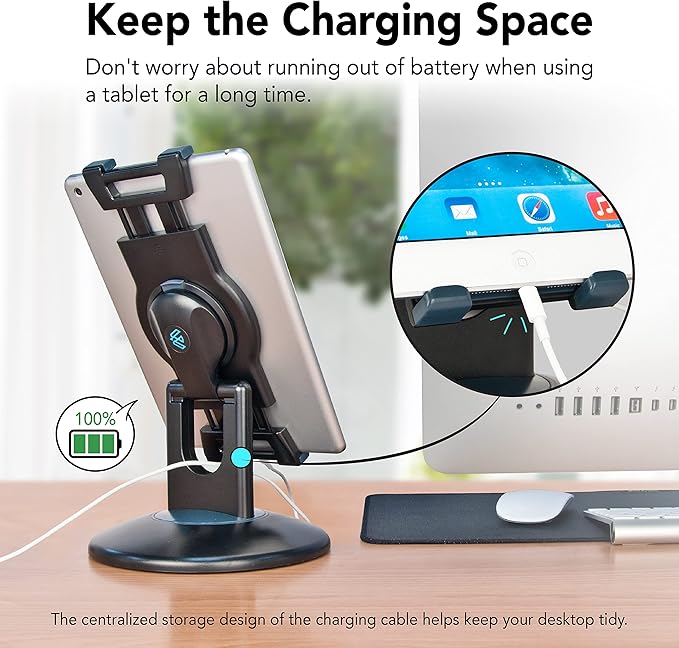 EHO iPad Stand, 360° Rotating Commercial Tablet Stand, Retail Kiosk, Microsoft - Image 7