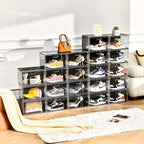 Amllas New 8 Pack Shoe Boxes Stackable, Large Shoe Storage Organizer - Image 9