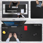 CENNBIE 59" x 27.5" Large Leather Desk Mat, Extended Mega Size Mouse Pad - Image 4