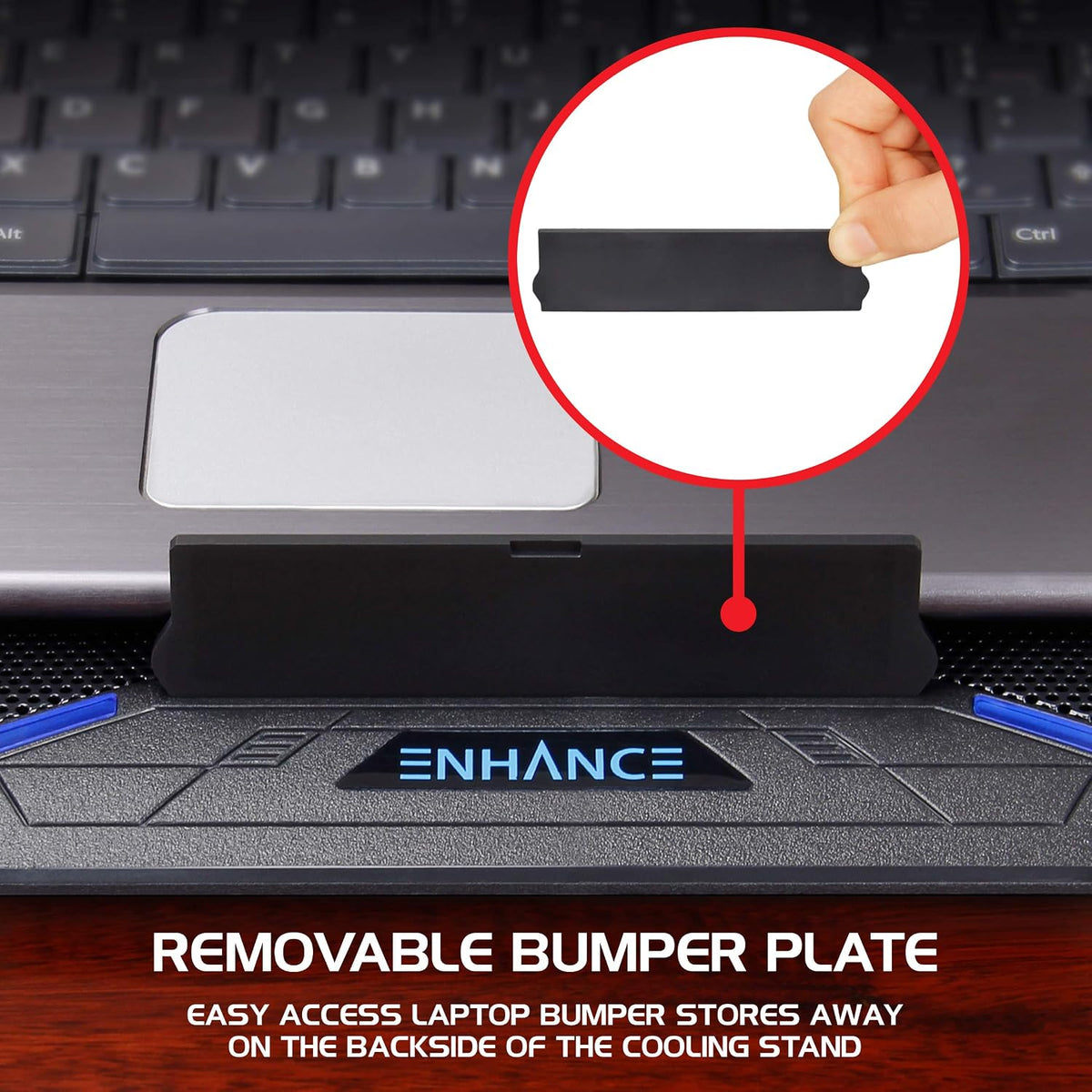 ENHANCE Cryogen Gaming Laptop Cooling Pad - Fits 17 in Computer- Adjustable L...