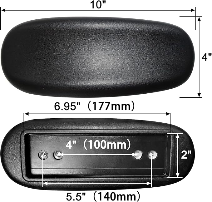 MySit Office Chair Armrest Replacement Arm Pads Universal 4" or 5.5" Mounting - Image 2