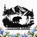 Custom Bear Metal Sign, Custom Bear Metal Wall Art Decor, Personalized Last by logo