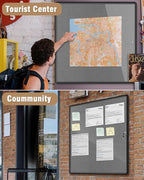 Mifuro 38"x38" Enclosed Bulletin Board, Lockable Weather-Resistant Aluminum - Image 8