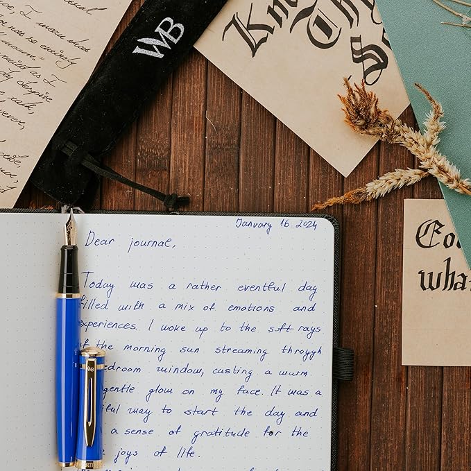 Wordsworth & Black Fountain Pen Set, 18K Gilded Medium Nib, Includes 24 Pack - Image 8