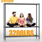 Himimi Storage Shelves with Wheels, 5-Tier Heavy Duty Steel Wire Rack Storage - Image 6