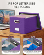 2 Pack File Storage Organizer, Filing Box, Portable File Box - Image 2