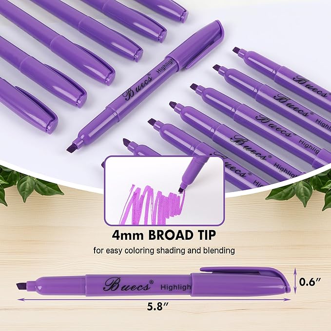 Buecs Highlighters Bulk Pack, Chisel Tip, suitable - Image 3