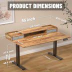 ExaDesk 55 x 30 Inch Electric Standing Desk - Image 3