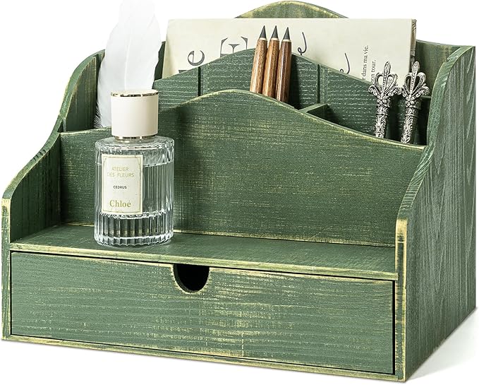 Pine Wood Mail Organizer for Desk by REBEEVISION