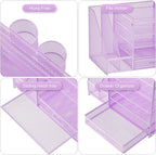 Marbrasse Desk Organizer with File Holder, 5-Tier Paper Letter Tray Organizer - Image 4