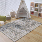 Rugcomf Bedroom Rug 3x5 Rug Washable Area Rug Non Slip Low Pile Small Carpet by Rugcomf
