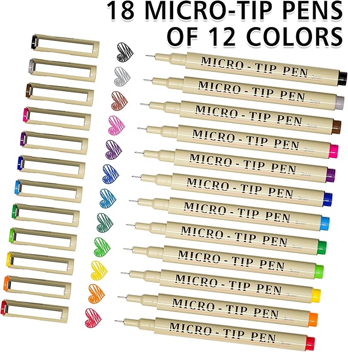 Shuttle Art 18-Pack Micro-line Pens - Image 2