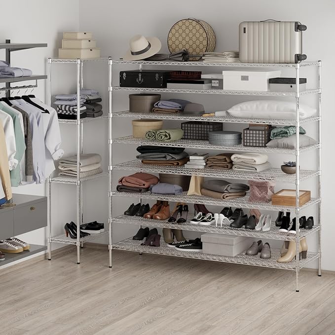 Regal Altair 24" Deep x 72" Wide x 74" Height Wire Shelving Kit | 8-Tier | NSF - Image 5