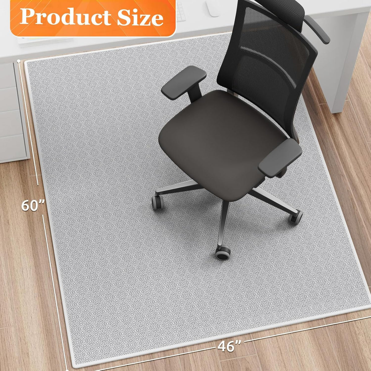 KMAT Office Chair Mat, 46x60in Heavy Duty Hardwood/Tile Floor Protector, Comp...