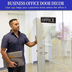 The Office Door Sign for Home and Business，Self-Adhesive Waterproof and - Image 5