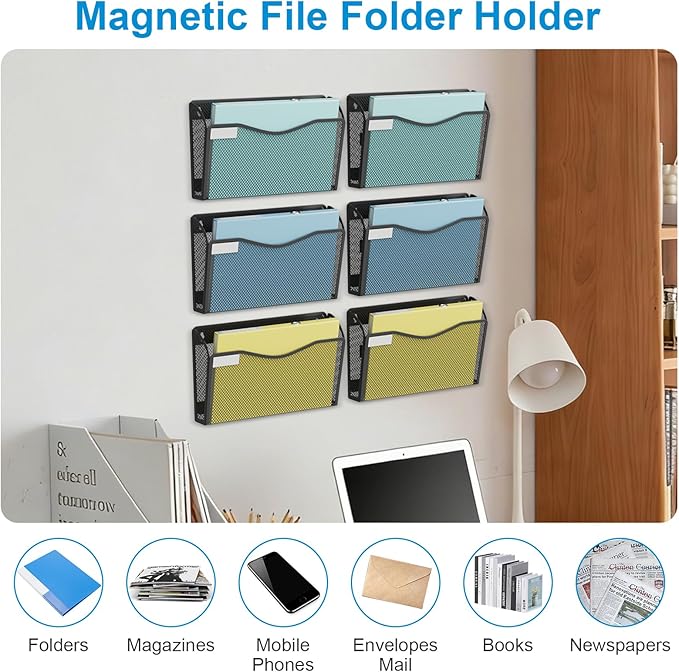 BOHDK Magnetic Wall File Holder 3-Pack - Image 7