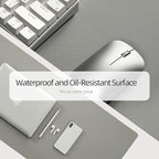 Wolaile PU Leather Desk Pad Blotter, Light Grey Waterproof Office Desktop Mat - Image 8