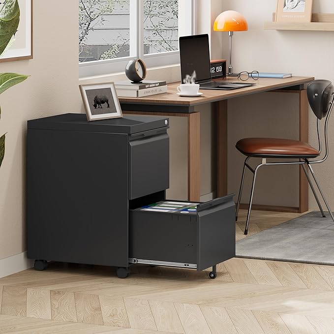 LONGLINK 2 Drawer Mobile File Cabinet - Image 2