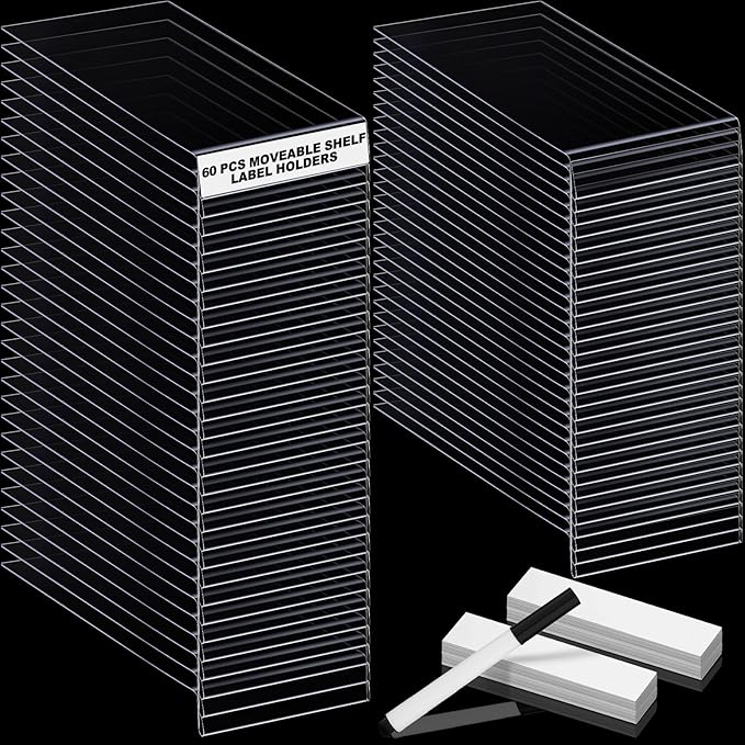 Containlol 60 Sets Moveable Shelf Label Display Holders - Image 9