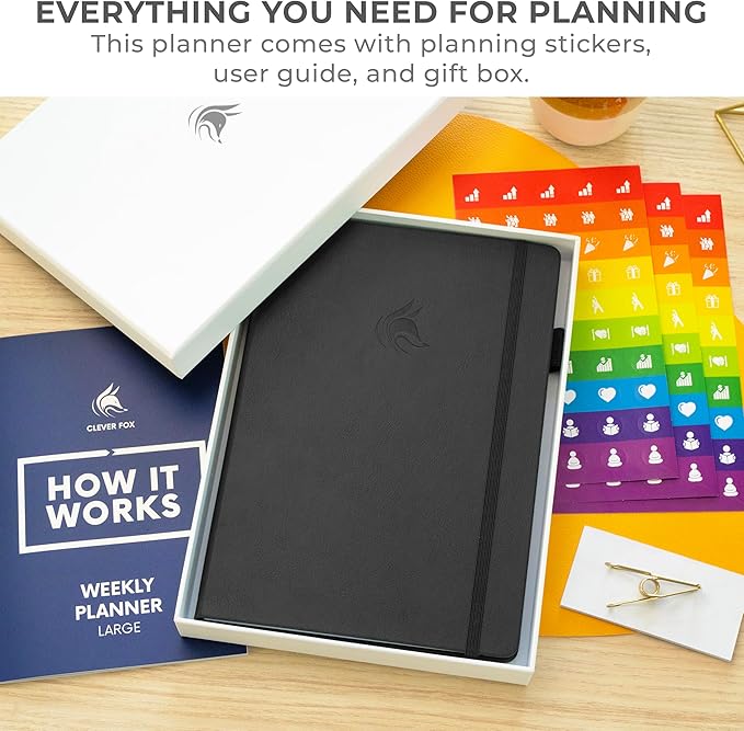Clever Fox Planner Large – Undated Weekly & Monthly Planner - Image 3