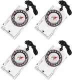 4 Pcs Outdoor Compass with Adjustable Declination, Scale. Multifunctional - Image 2