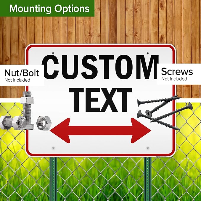 Custom Arrow, Custom Directional Sign, Two Way Arrow, 36x48 Inches, Reflective - Image 5