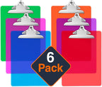 Plastic Clipboards with Butterfly Clip Set of 6-12.5 x 9 Inch Multi Color - Image 7