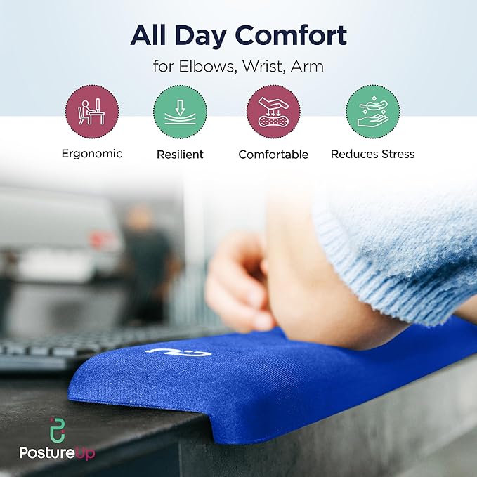 EdgeRest PostureUp L-Shaped Desk Long Wrist Rest Elbow, Forearm & Wrist Comfort - Image 7