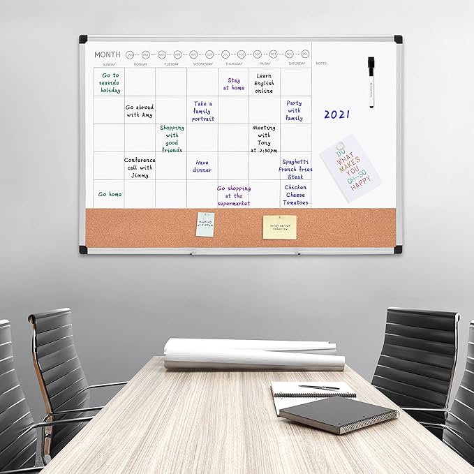 Amazon Basics 24" x 36" Monthly Whiteboard Calendar - Image 6