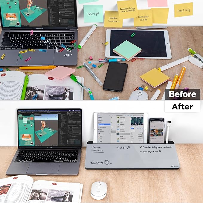 Varhomax Glass Desk Whiteboard - Image 3