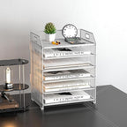 6 Tier Desk Organizer, Heavy-Duty Thick Metal Letter Tray Organizer, Large - Image 2