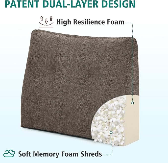 TANYOO Back Support Pillow for Recliner Soft Dual Layer Lumbar Support Pillow - Image 2