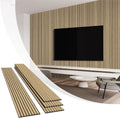 Olanglab Wood Slat Wall Panels 4 Pack, Wooden Acoustic Wall Panels, 94.5"x12.6"