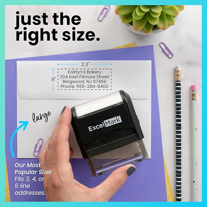 ExcelMark Custom Stamp – Clear & Crisp Impressions – Personalized Self-Inking - Image 7