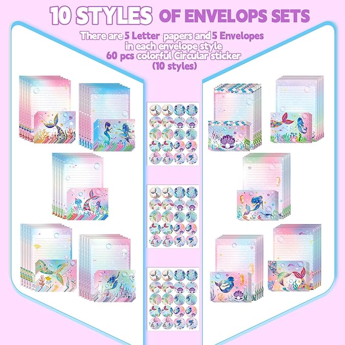 TaoBary 160 Pcs Stationery Paper Set 50 Double Sided Stationery Papers - Image 4