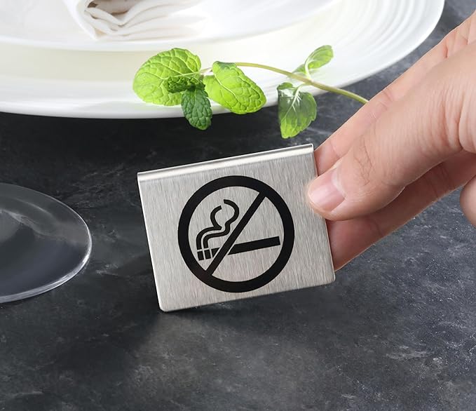 New Star Foodservice Stainless Steel Table Tent Sign, 2 x 1.5-Inch) - Image 6
