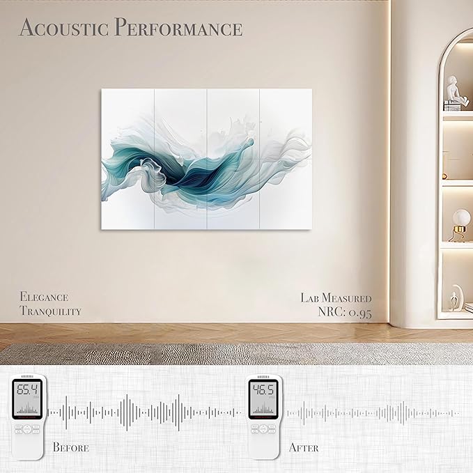 Soon Global 8-Pack Acoustical Wall Panels, 48 X 32 Inches Sound Absorbing Panels - Image 7