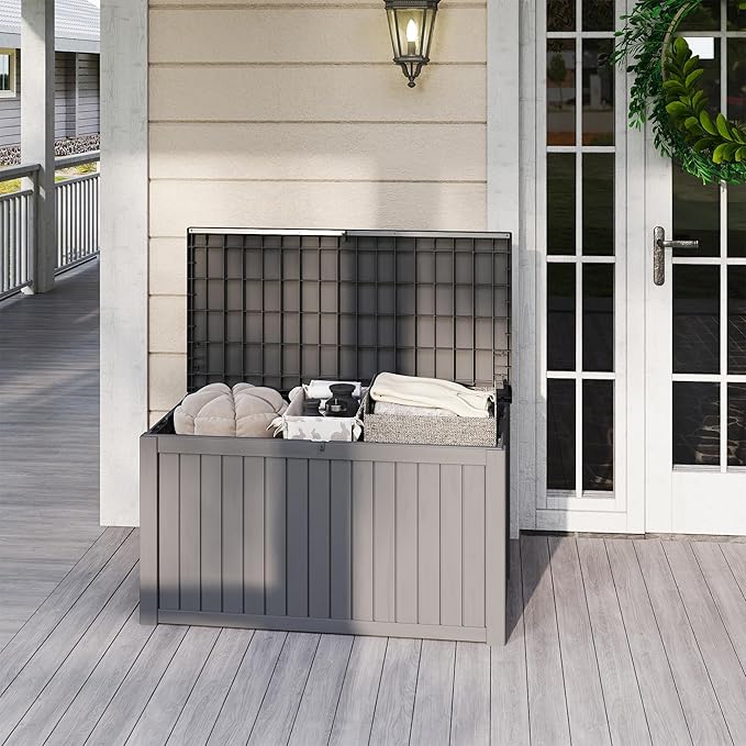 PATIOEASY Outdoor Storage Box 180GAL Waterproof Resin Deck Box, UV-Resistant - Image 2
