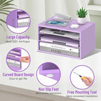 SHARKWOODS Wood Desk Organizer, 3 Tier Paper Tray Organizer - Image 4