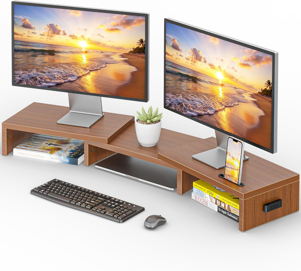 BONTEC Dual Monitor Stand Riser