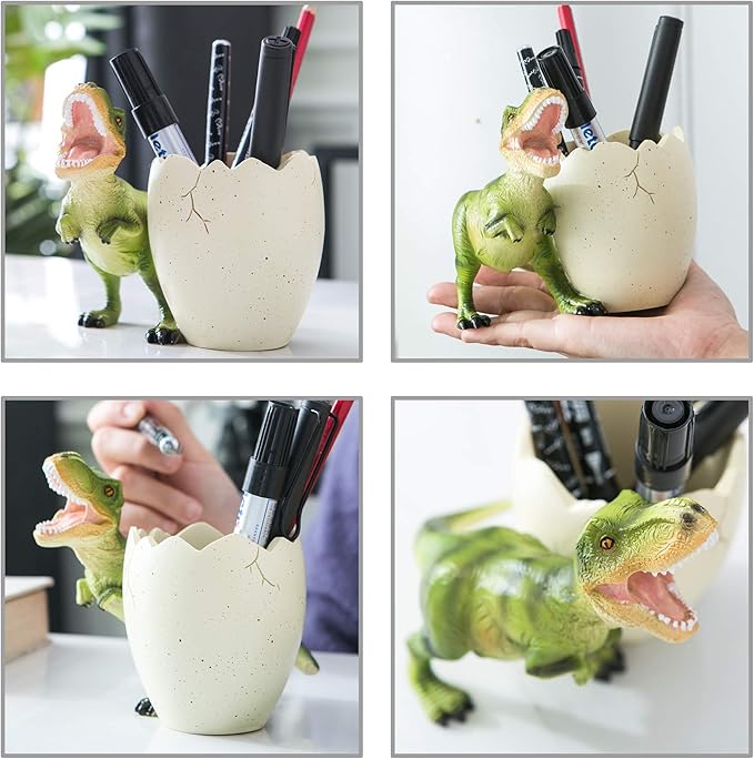 Banllis Dinosaur Pen Holder for Desk, Pencil Holder, Cute Fashion Desk - Image 4
