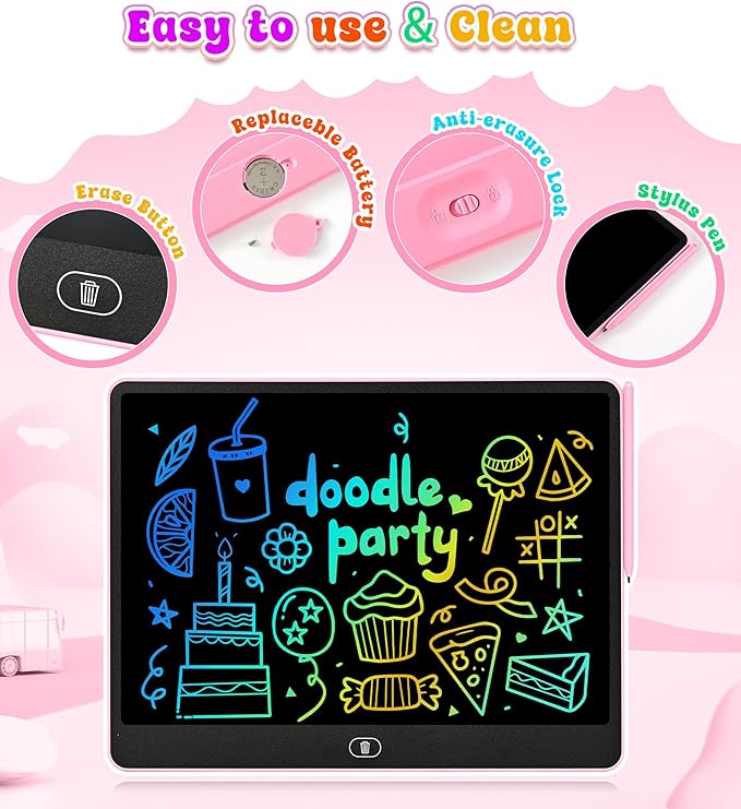 LCD Writing Tablet for Kids, 16 Inch Colorful Doodle Board Drawing Tablets - Image 2