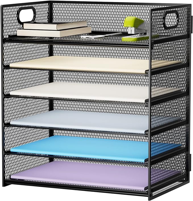 Marbrasse 6 Tier Paper Organizer Letter Tray by Marbrasse