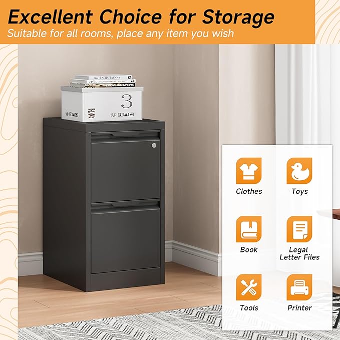Bestoo 2-Drawer File Cabinet - Image 6