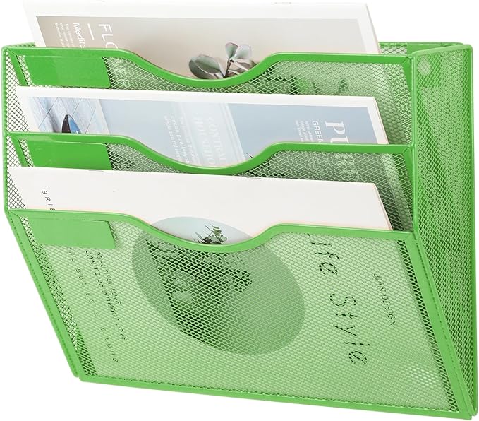 EASEPRES 3 Pocket Mesh Hanging Wall File Organizer, Wall Mounted Mail Paper - Image 7