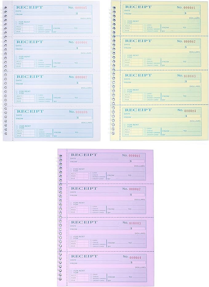 2Pcs, Money Rent Receipt Book, 7.9x11.22 Inches, Receipt Book - Image 4
