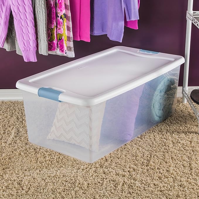 Sterilite 16-Pack Latching Box, Under Bed Storage Bins - Image 5
