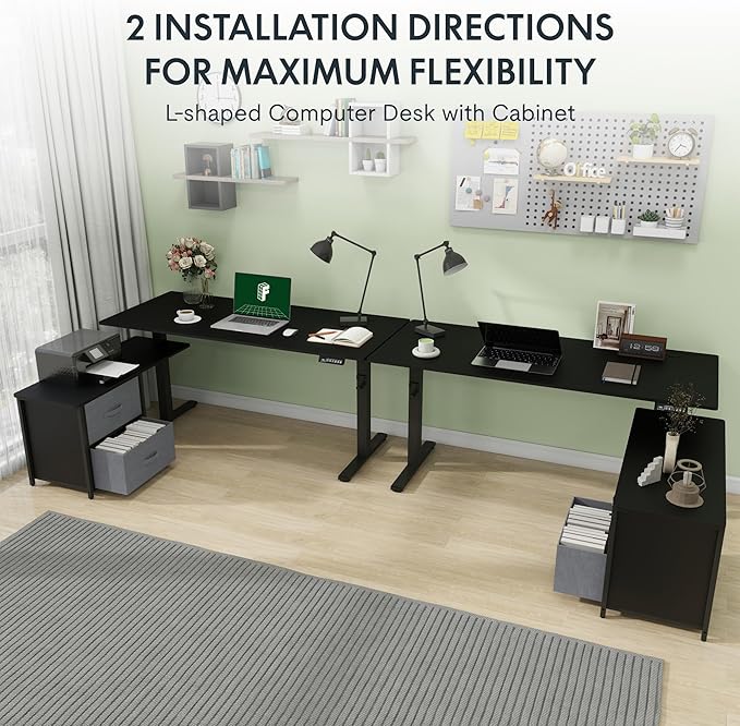 FLEXISPOT 63'' L Shaped Reversible Standing Desk - Image 8