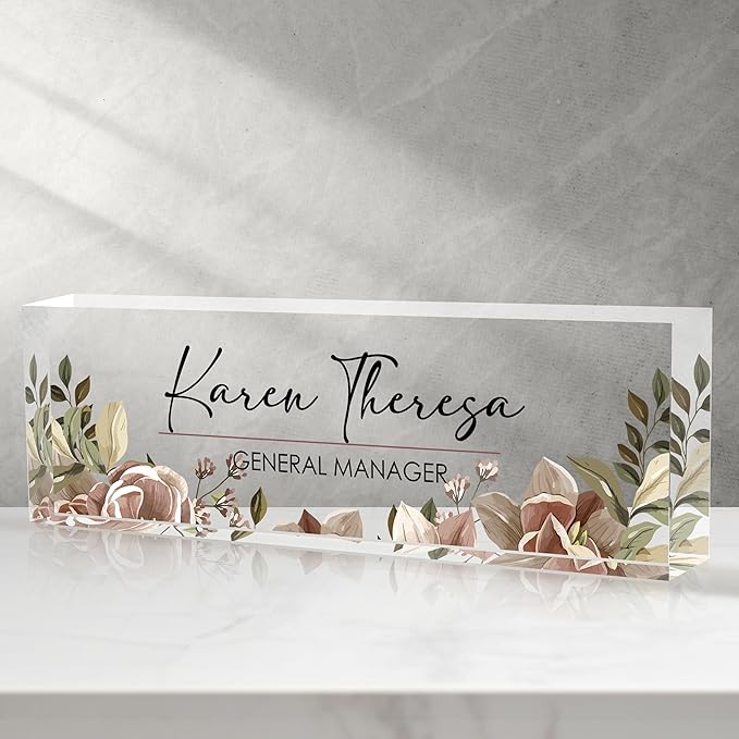 Custom Office Name Plate, Personalized Gifts by Unknown